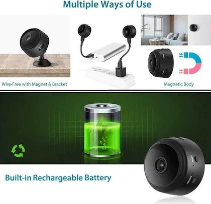 AB SmartEye Mini Wireless WiFi Security Camera | HD 1080p Indoor Video Recorder