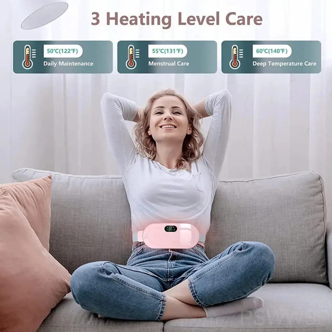Electric Menstrual Heating Pad Period Cramp Massager