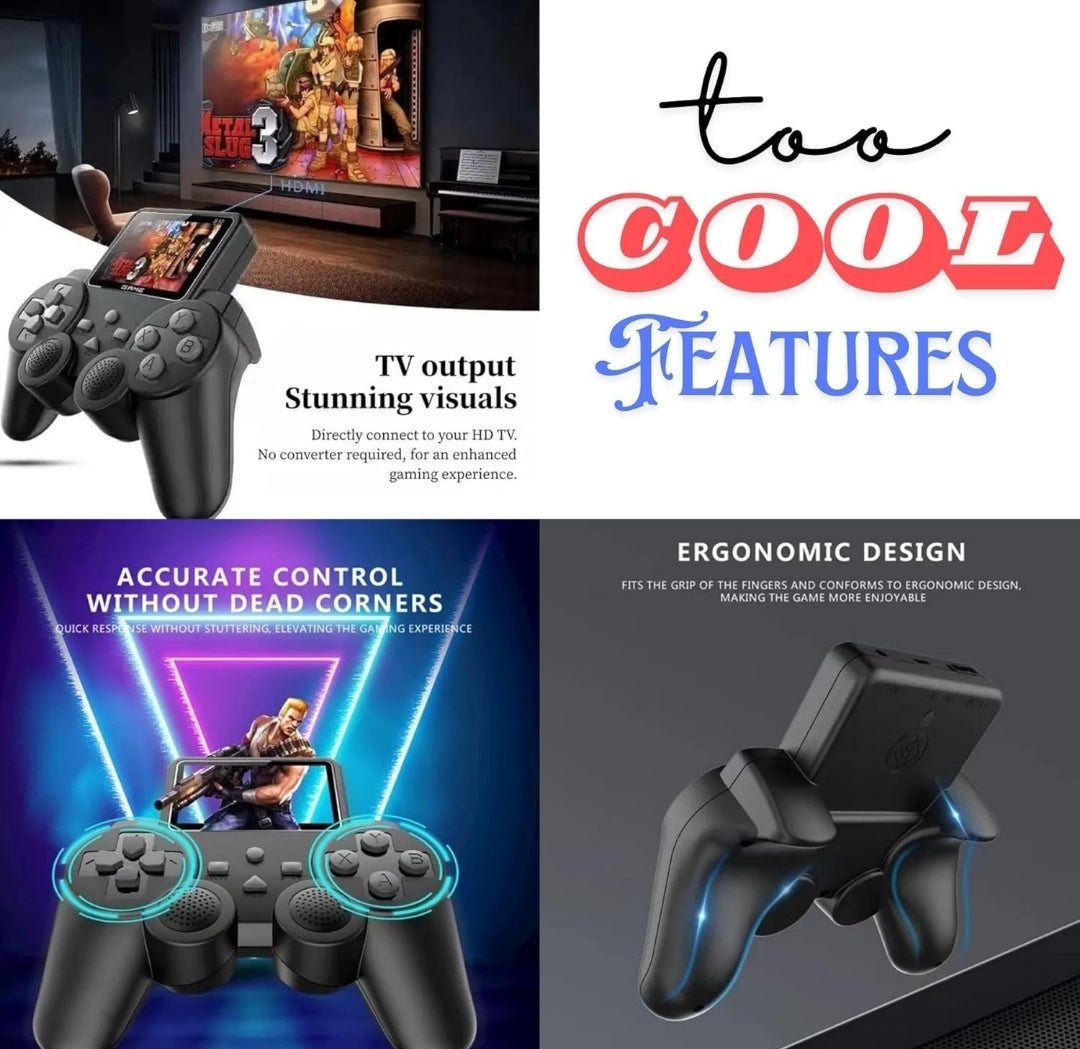 Handheld Game Console for Kids 520 Retro Video Games Classic Rechargeable Console with TV Support Kids Video Game