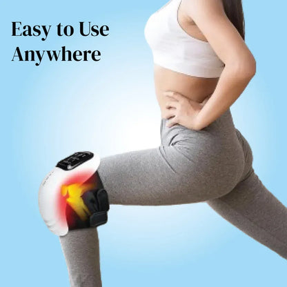 Knee Massager Machine Wireless Joint Pain Relief Device for Knee, Shoulder, Elbow & Ankle With Vibration, Magnetic & Heat JSB HF124