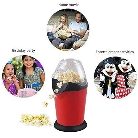 Mini Popcorn Maker - Removable Lid, Instant Oil-Free Popcorn, Easy Home Use