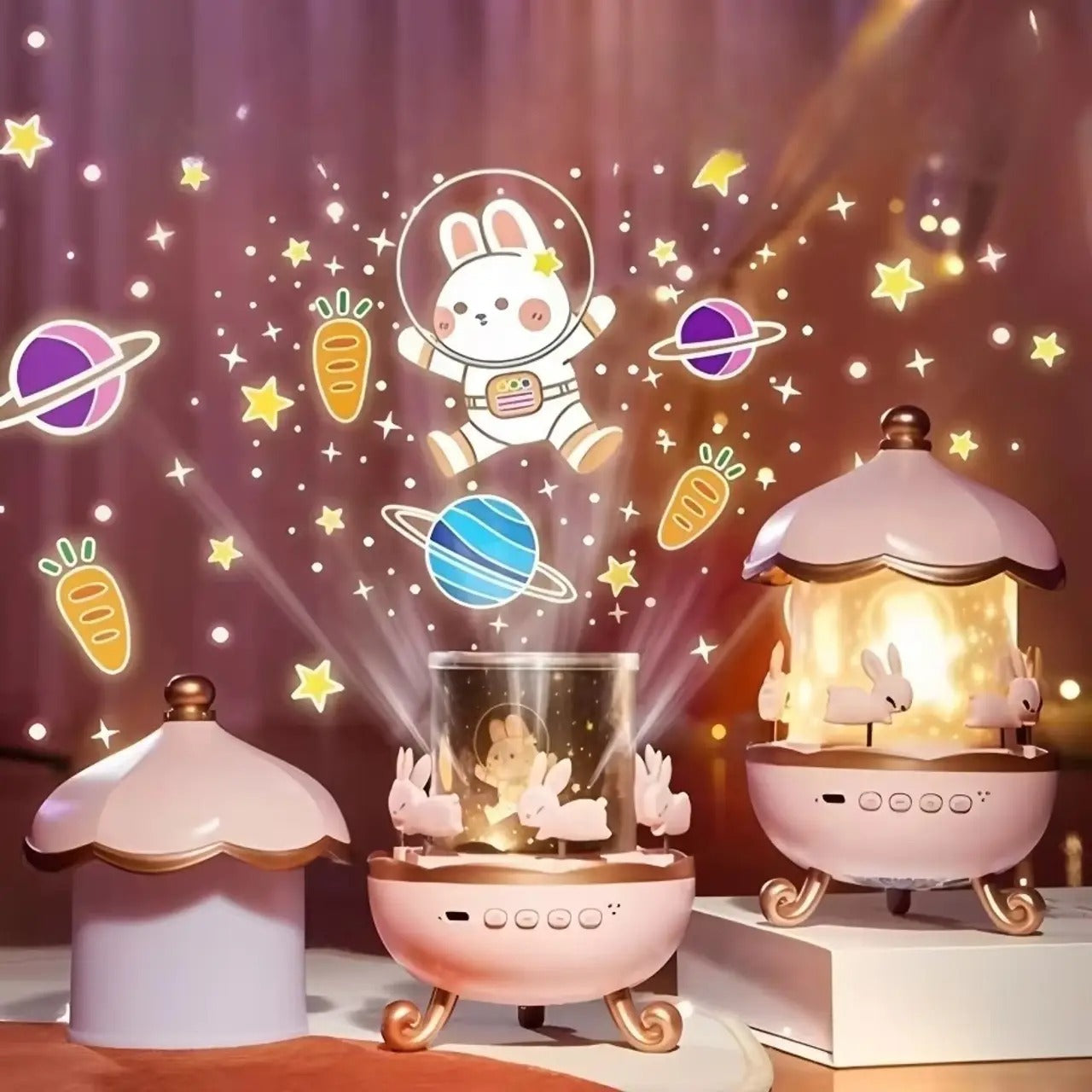 Rotating Rabbits Night Light | best gift for kids