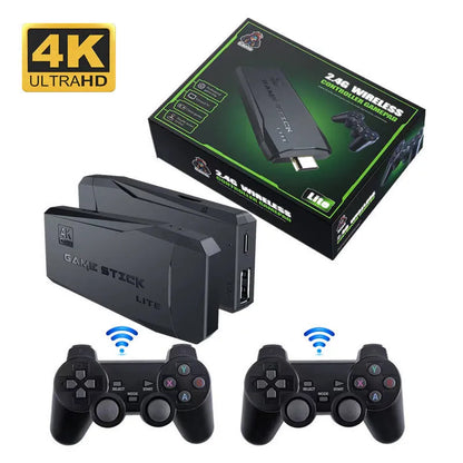 Wireless Controller Game Stick 4K 10000 Game Console 32 64GB Retro Games for PS1 GBA