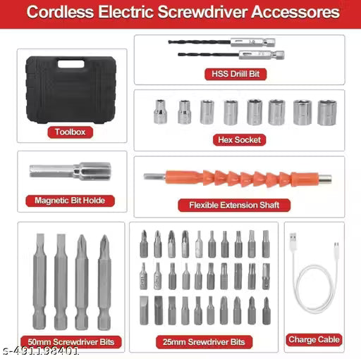 Portable Cordless USB Charging Mini Electric Screwdriver Automatic Screwdriver Hand Drill Wrench Electric Tools